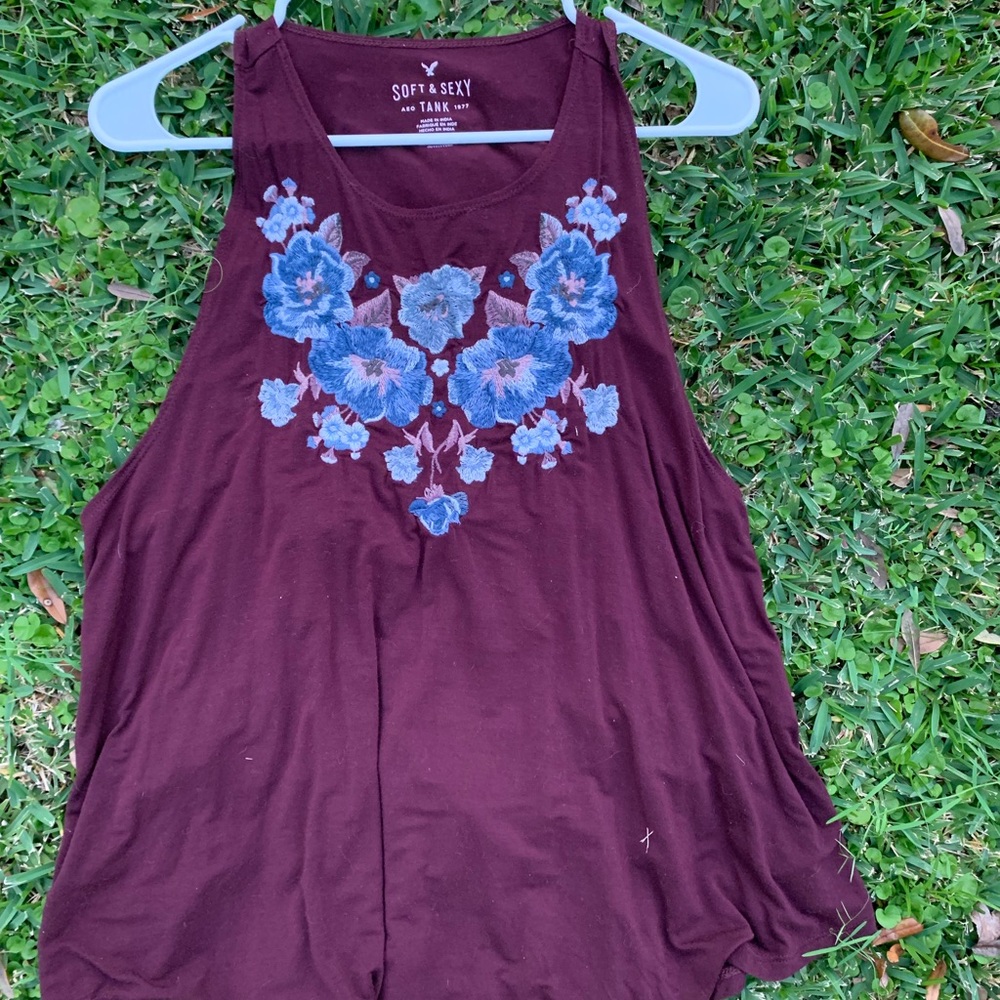 American eagle floral tank